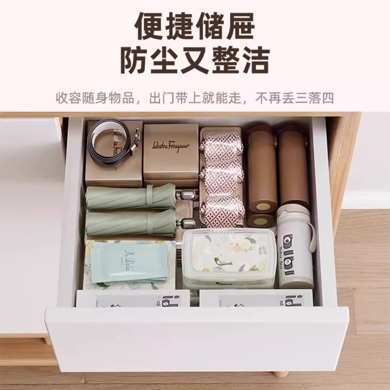 实木鞋柜家用门口收纳架靠墙一体入户室内新款2025定制走廊楼道外图片
