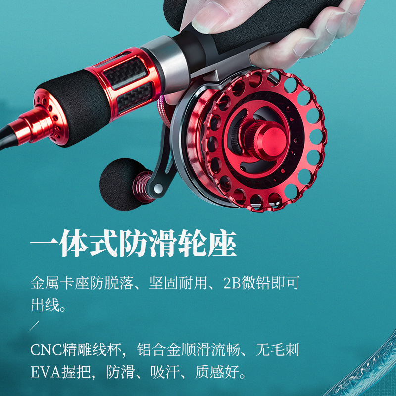 金飚王全金属微铅筏钓轮系列磁力缓降筏轮前打轮冰钓轮渔轮铝合金