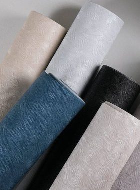 深蓝色3D素色硅藻泥暗纹墙纸 客厅书房餐厅酒店 轻奢纯色浮雕壁纸