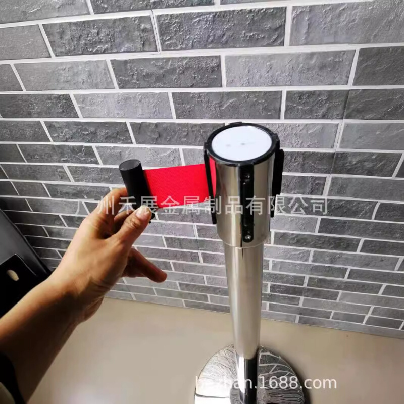 51管2米不锈钢伸缩带栏杆座排队栏杆可垫式伸缩栏杆伸缩杆 护栏