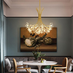 2020新款 创意温馨 后现代轻涩水晶蒲公英餐厅吊灯北欧简约客厅个性