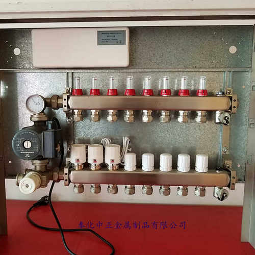 地暖智能分水器带混水系统，地暖混水温控中心，地暖混水温控装置