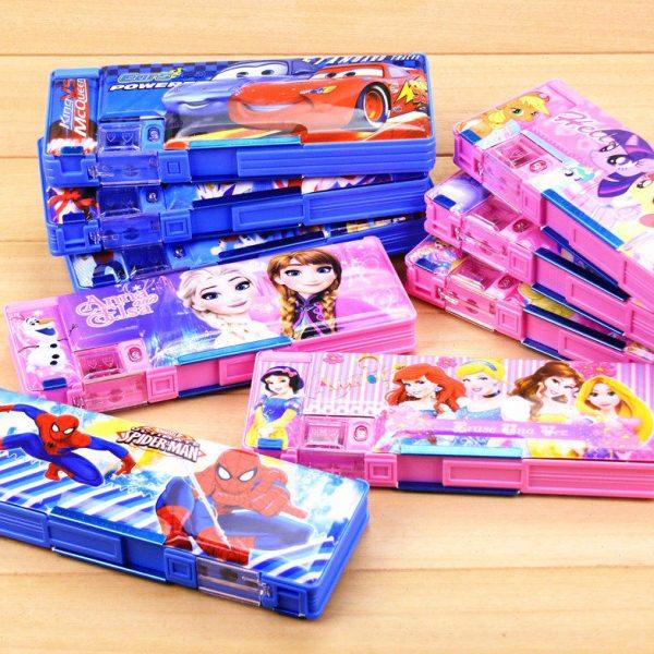 包邮文具盒女小学生网红铅笔盒多功能男幼儿园塑料笔盒大容量双层