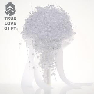 可爱式珍珠爆款FBQ-1116庆用品泡真沫手捧花新娘仿韩伴娘结婚手捧