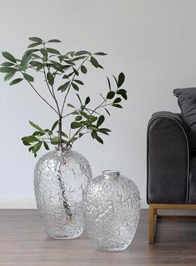 现代落吊钟大244-1肚子小创口玻璃花瓶新插品设计客厅水培意花地