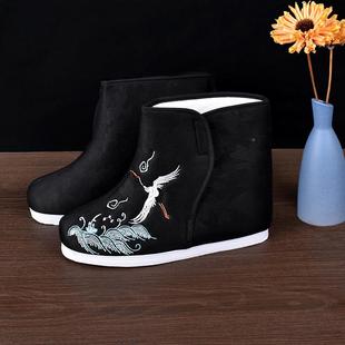 绣莲天梯鞋 新式 中老京布鞋 高帮棉北鞋 底仙花鹤624寿衣殡葬 男寿鞋