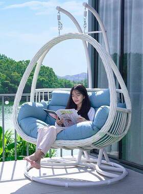 吊篮椅懒人椅摇阳椅双台秋千摇篮椅QNX庭院人吊藤椅室内吊床家用