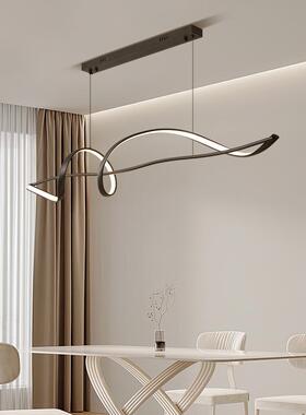 跨条境现代简约风餐厅le灯d室内红照明294灯具客厅新款网线吊灯