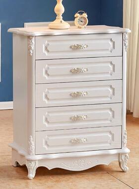 式五斗柜卧室储物收纳柜白色功多能抽屉柜欧简约经现代济型CKD五