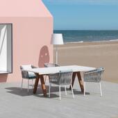 户外北STO椅桌简约小椅花园阳台欧餐庭院别墅藤椅茶几组合户岩板