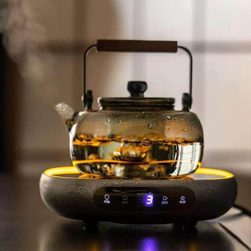 小Z茶9电陶炉煮茶器玻璃蒸煮梁提壶铁壶银86829723壶观坐炉炉