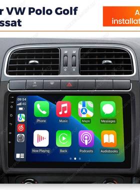 适用于大众PoloVWPaoloG557olf安卓大屏车载导航仪p无线crlay