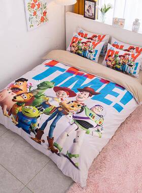 C1P5玩具总动员恒温棉四件套1.米单被套单学生人宿舍不床压8边