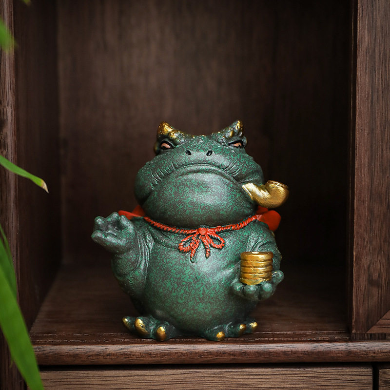 青砂石金蟾茶宠鱼缸造景