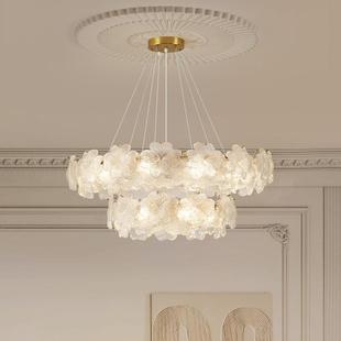 法式 客厅吊灯创意轻奢油风大光档厅水晶180灯全谱高餐厅灯卧奶室