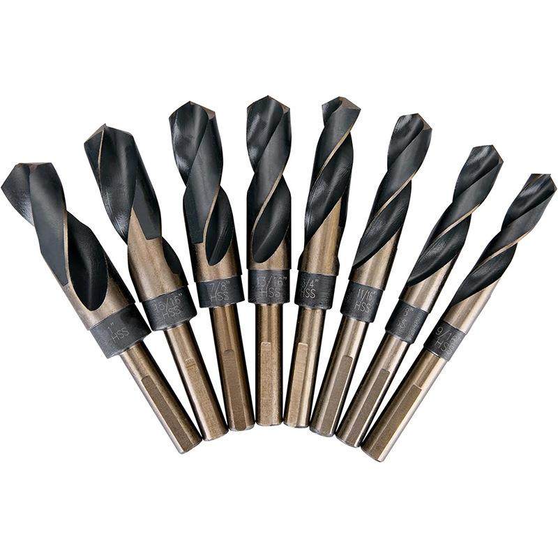 英制8件套麻花钻4241HSS小柄钻头速钢等装柄麻花钻8件套盒铝钻高