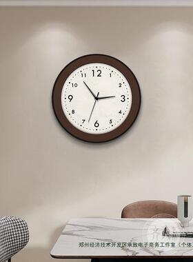 022F98SH69H5款中古风餐厅装饰钟新挂画简约现代法式客表厅饭厅静