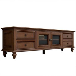 CQQ美式电全实型木视柜米影视柜茶几视电柜组合套装小户客厅家具