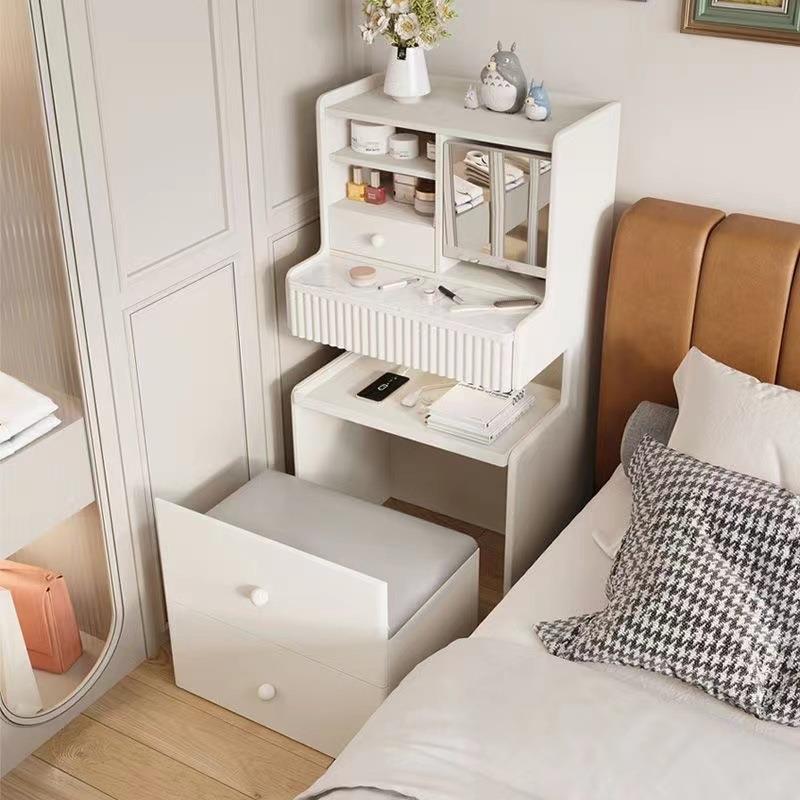 简小型卧室梳妆台头能柜一体现代约小795户型化妆书床桌多功收纳