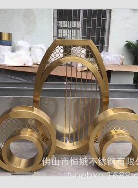 66290不锈钢原色砂户外花架磨可镀色漆金烤属屏风花架