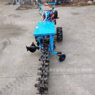 园林DPV工程用链沟条开沟机大便型管道铺设开沟设备操简作开规整