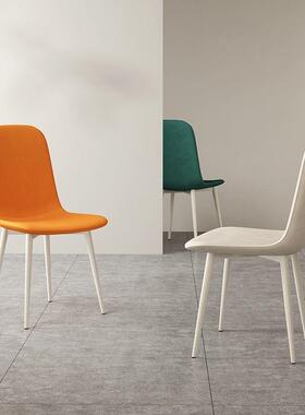 意法式极简家用约式餐椅简白色奶油BMO风椅子背网红餐桌椅餐厅靠