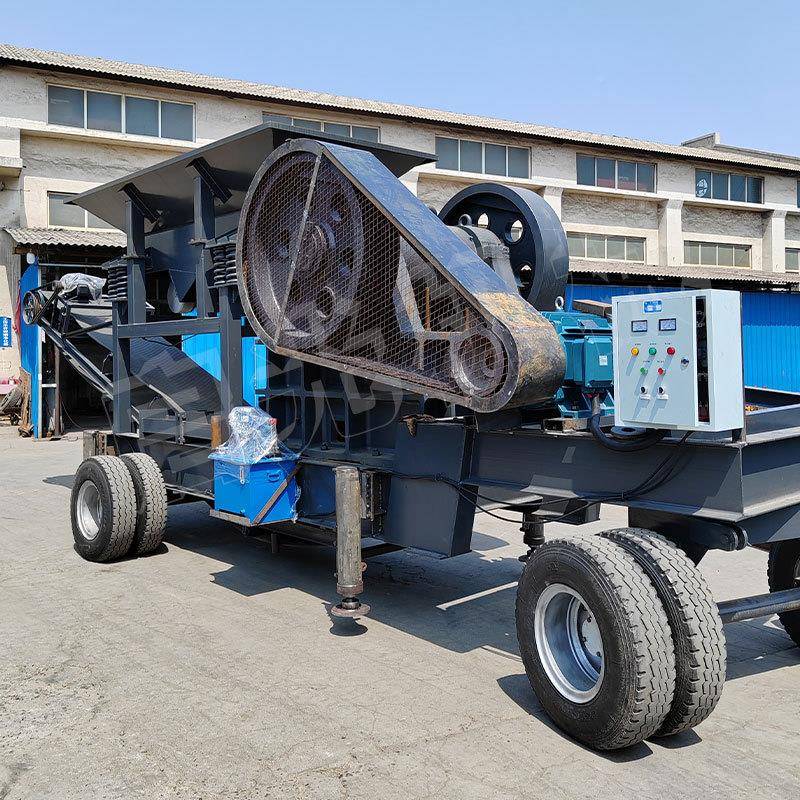 花岗岩颚机GVU破式碎机移动站对辊制砂柴油驱动粉碎机石料矿可山