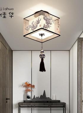 玄新中式14804过道灯吸顶灯阳台走楼梯关灯圆形方形门厅廊中风灯