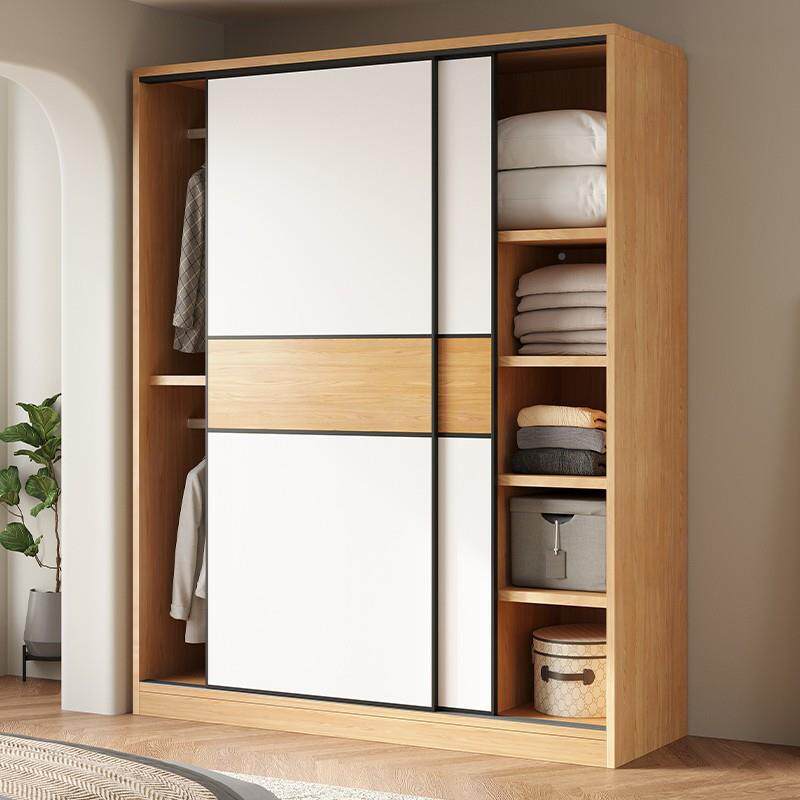 纯实木组衣柜家用卧室推拉门出租橱房装柜子2025款23323332收纳挂
