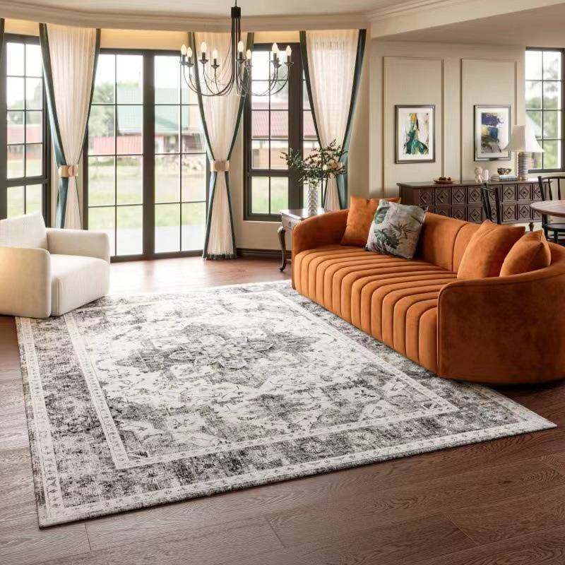 te波mup水洗底斯DT-CX复古美式地毯防滑折叠tr卧客厅室地垫