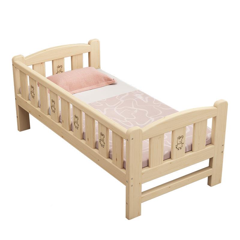 my实木儿童床带护栏单小床儿2023男孩女孩公加主床婴人床边床宽拼
