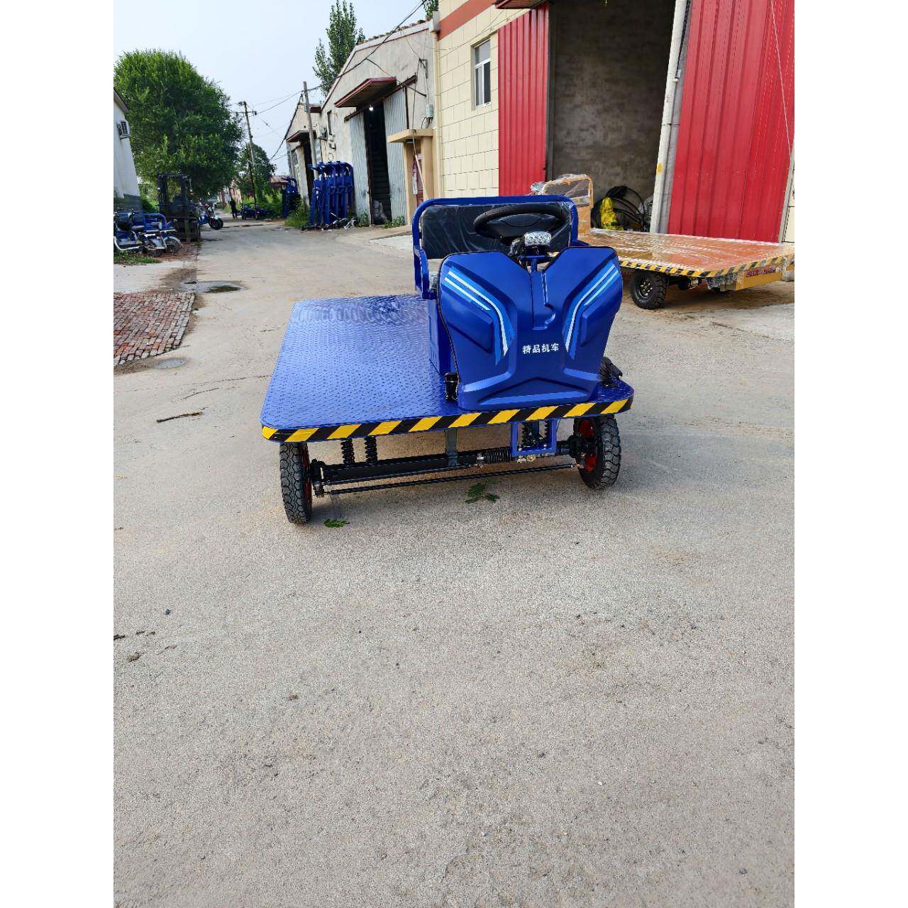 电动平板车搬运工地拉盘拉力砖货仓库养殖果2米长1米园搬运助车方