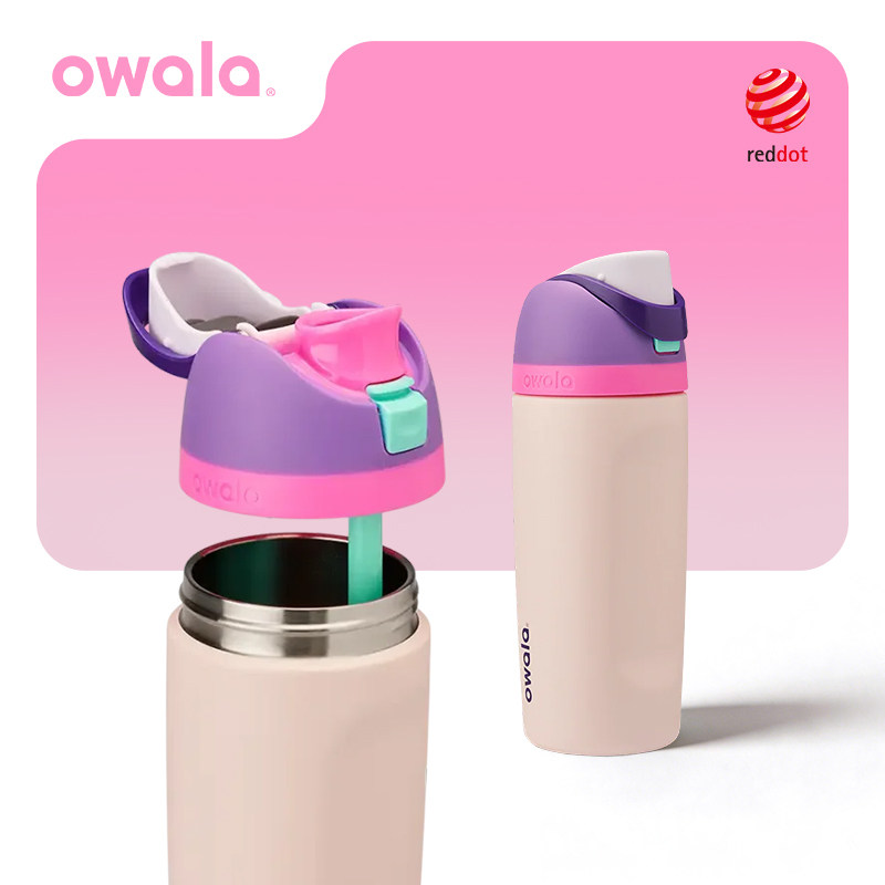 OWALA水杯不锈钢保冷杯吸管杯弹盖外出男女生儿童杯子保温随行杯