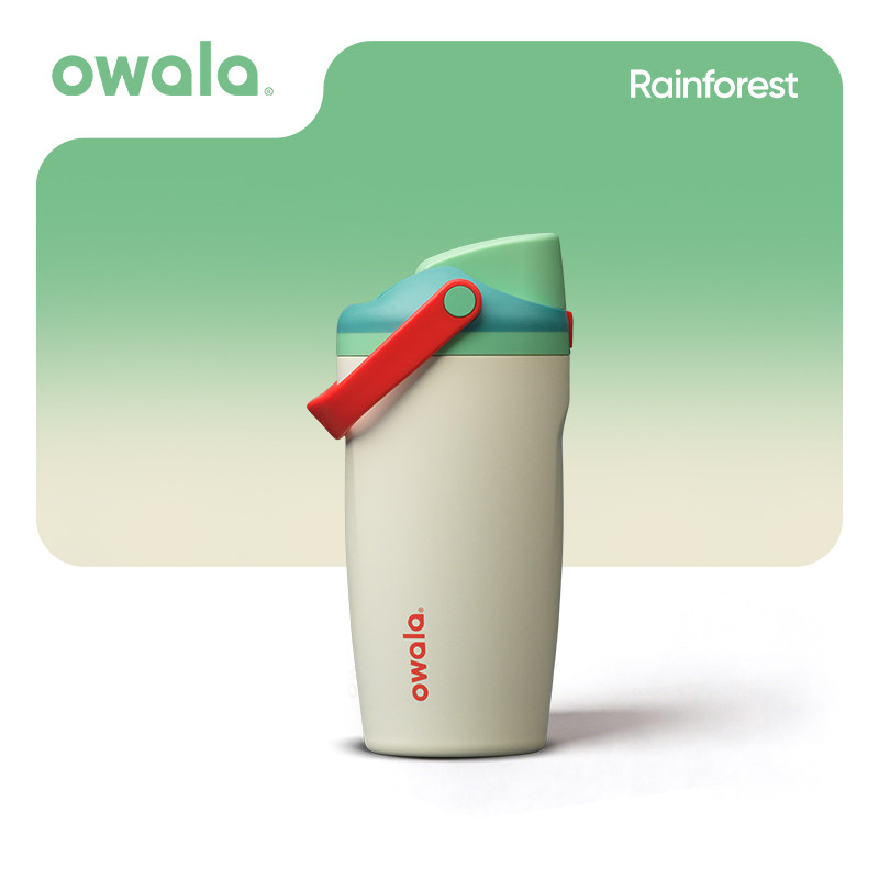 【全球新款】owala吸管杯手提不锈钢保温水杯子防漏儿童便携18oz
