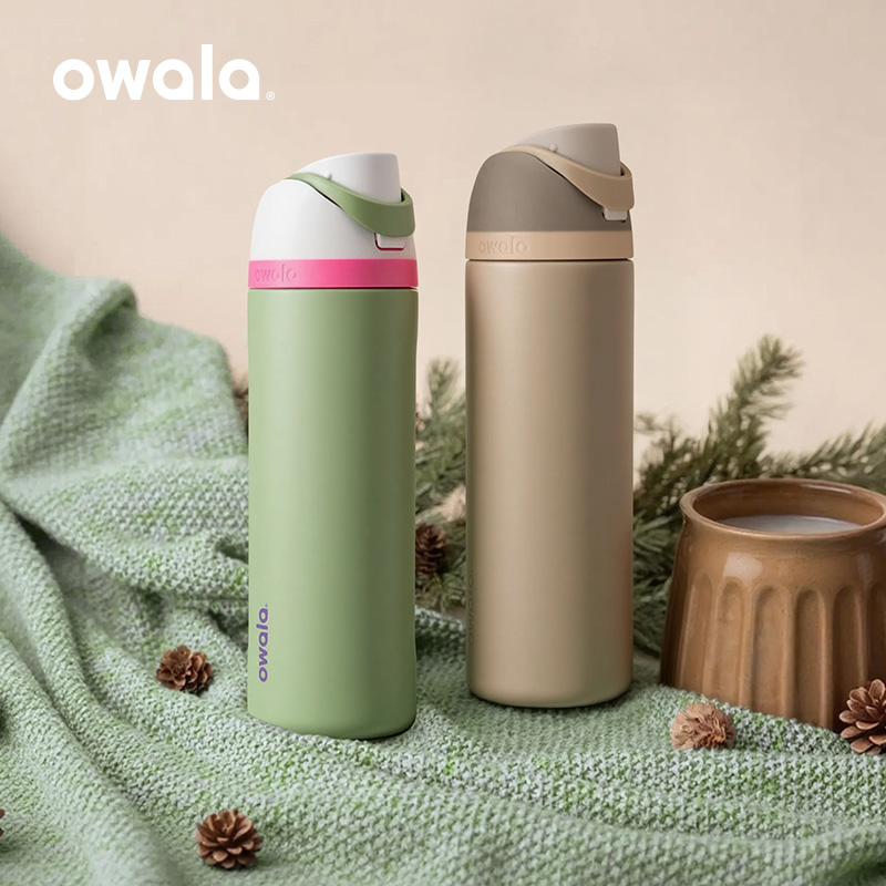 【明星同款】OWALA Freesip吸管杯不锈钢水杯大容量保温便携710ml