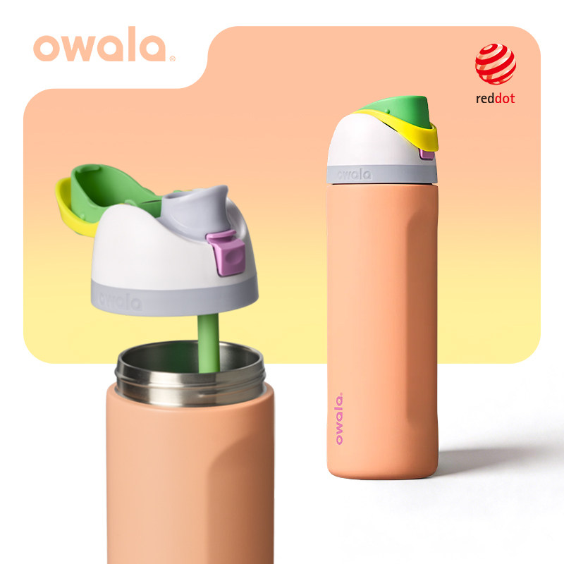 OWALA保温杯水杯双饮口不锈钢