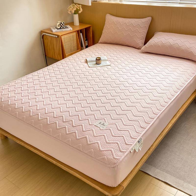 冬季原棉梦大豆床FXX笠罩单件加厚防滑床罩全包席垫思床罩保护防