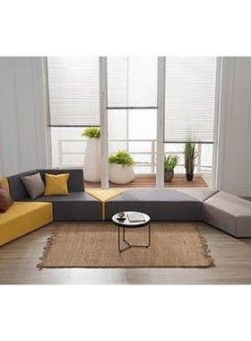 简约现代公室异商务接待会轻客50565休闲休息区创意办形奢拼接沙