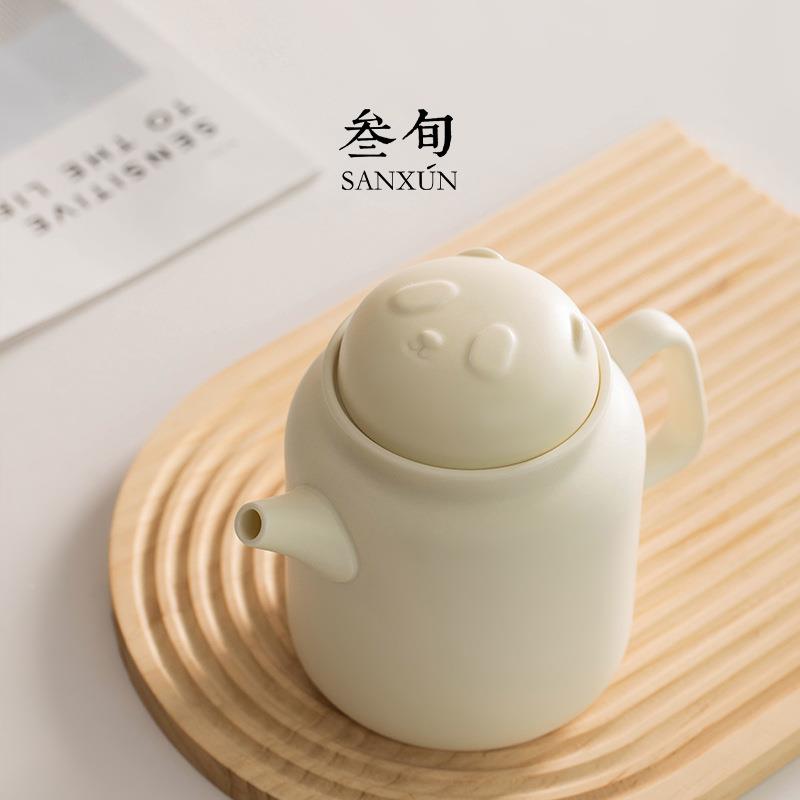 叁旬奶呼呼茶轻饮套装壶陶家用简约冷水壶大容量茶茶瓷具轻WPB奢