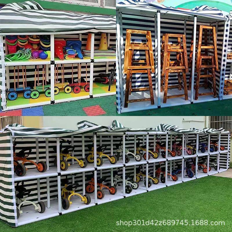 幼儿园户外架纳积木器械储收纳2024/06/物柜儿童车玩具防雨收棚移