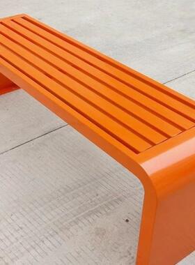 全铁艺商长条长凳园椅户外椅庭院UPP不锈钢休公闲靠背座椅场休息