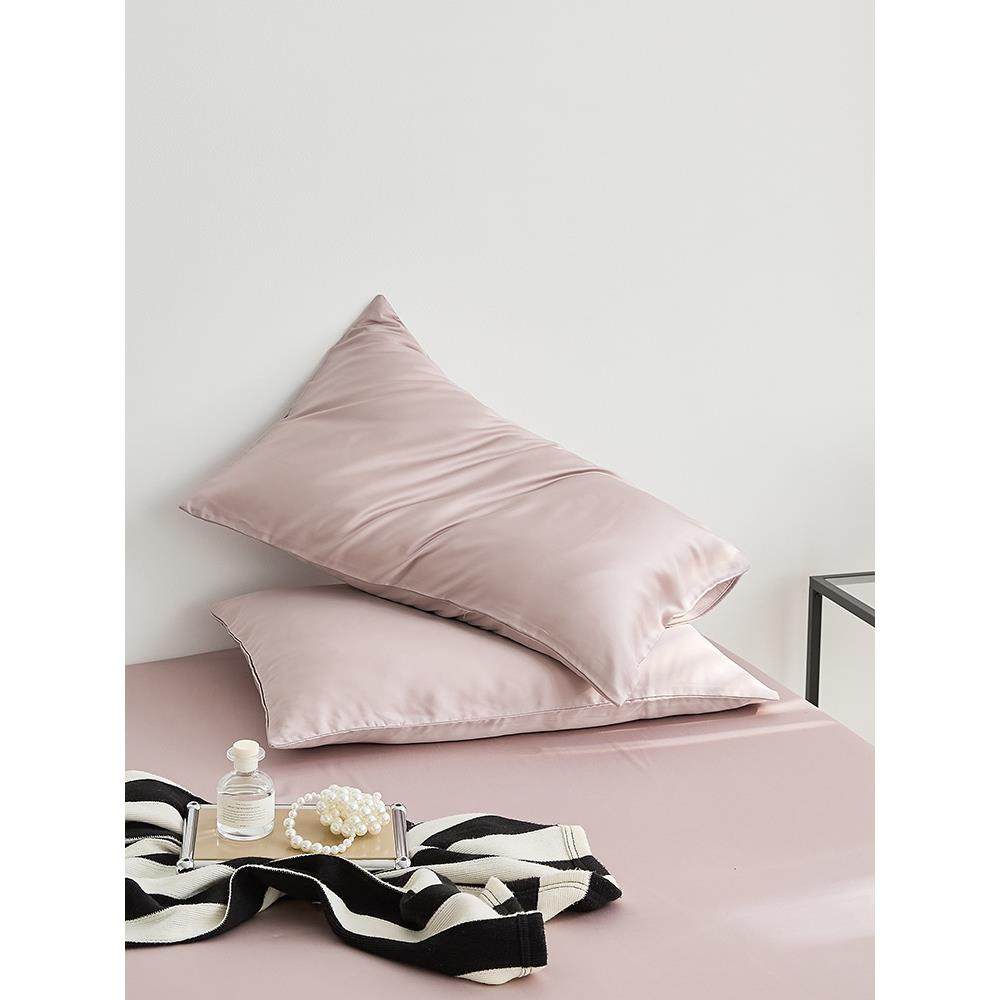 丨枕头4套一对装夏XIC季兰精天丝长枕套纯色冰丝凉感单人成人8x47