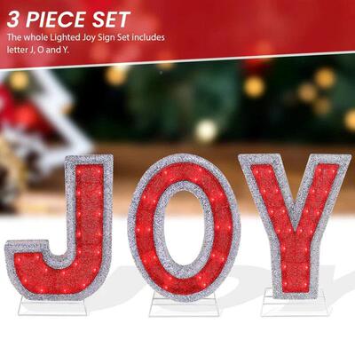 JOY饰AAR节圣诞欢乐牌母灯景观日院子字户外草坪装喜庆欢乐标志套