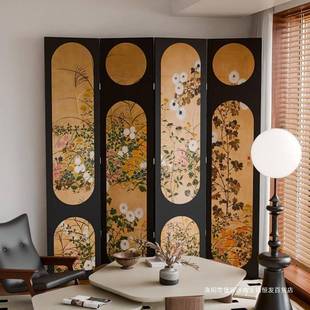 式复古屏风隔断客厅挡办公法室玄关装饰可遮折AL123叠复古高端动