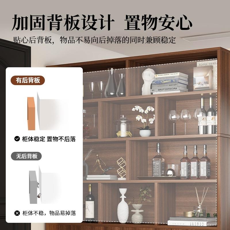 实木酒柜展示柜客厅墙家多用功能陈玄关柜置物柜列货柜储靠985物