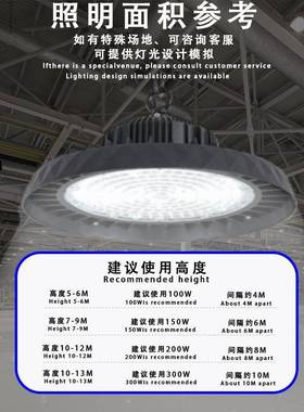 ED飞碟灯300w防水工仓库L天三棚照明66950厂房车间UFO防灯矿灯