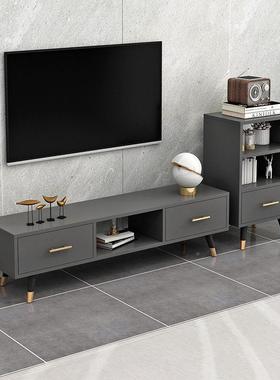 IEN简约现电柜电视几柜小户型窄代小主卧房间茶视组合家具地柜轻