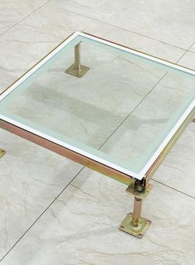 玻防静电地板钢化璃强高线度路观XJR璃察专用透明玻地板