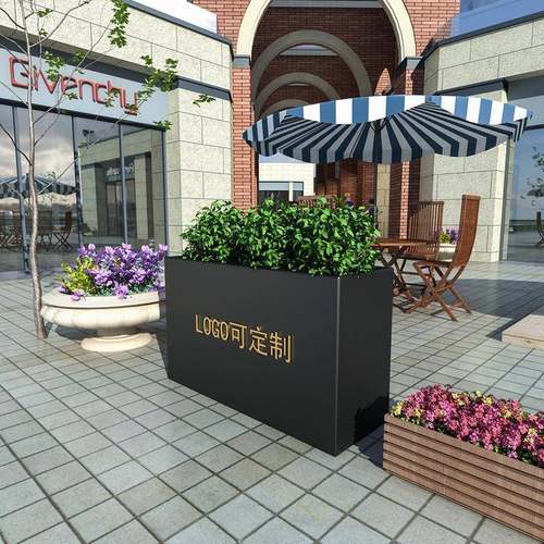 户铁艺售花箱组合广场市政不锈钢花槽花外盆业街楼81366部隔断花