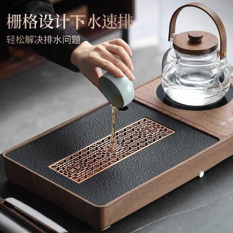 茶茶具10460套装家用汝窑一套轻奢客厅小型自动茶盘台水壶整一体